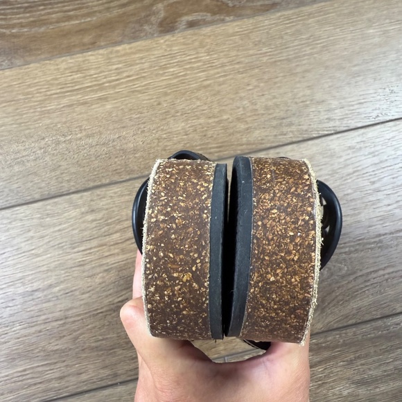 Tory Burch Miller Cloud Sandals Black Patent Leather Sz 7.5 Summer Designer - Picture 8 of 11